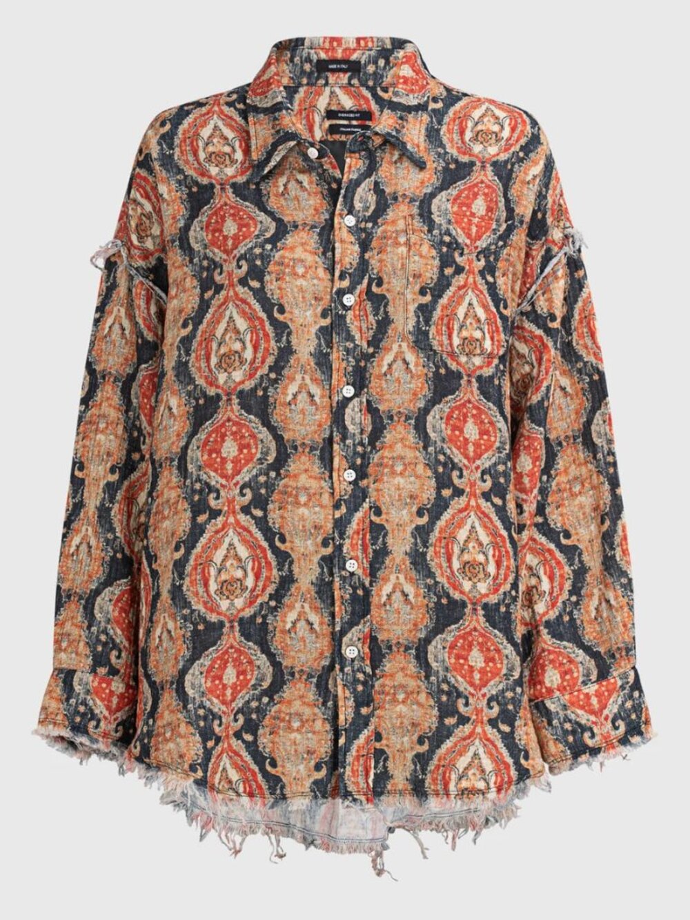 R13 NWOT Shredded Seam Drop Neck Shirt M